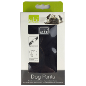 Dog Pants Classic L - 40-49cm - incl 3 pads zwart