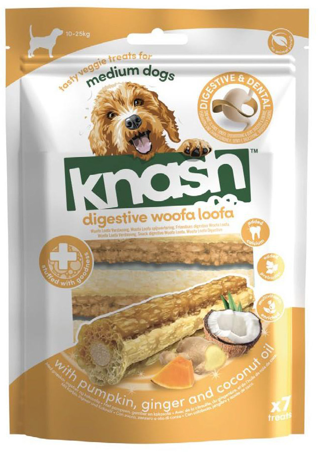 Knash woofa loofa digestive medium pumpkin/ginger zak 7 stuks