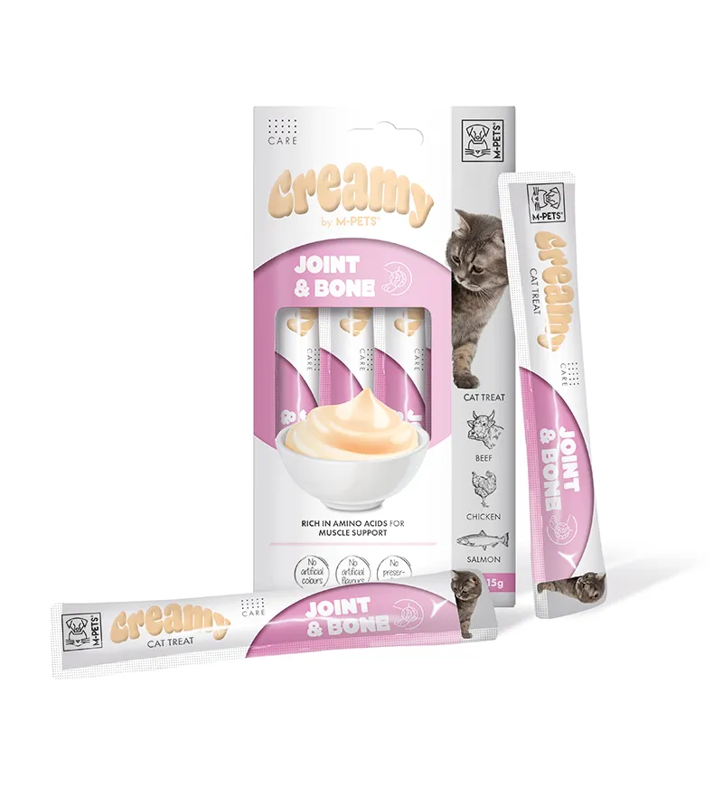 M-PETS Creamy Cat Functional treat Joint & Bone - Beef & Chicken & Salmon 60g